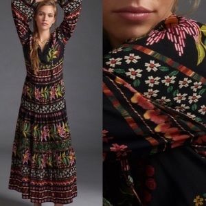 Farm Rio Glynn black multi maxi dress